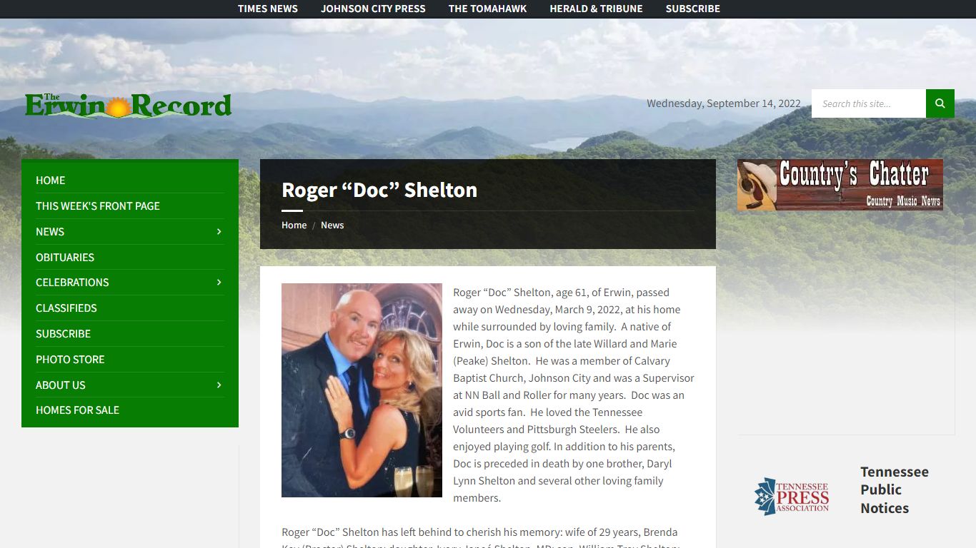Roger “Doc” Shelton - The Erwin Record